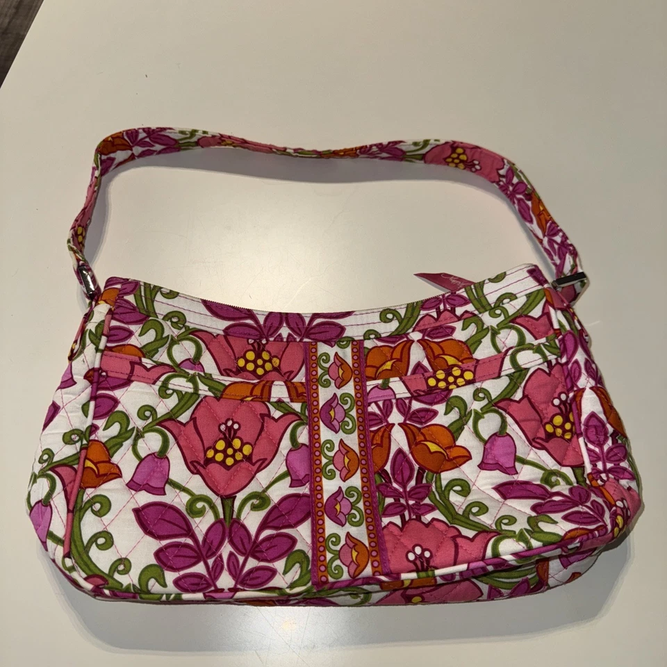 Vera Bradley Cassidy сумка сумочка Lilli Bell снят с производства розовый оранжевый цветочный - Изображение 1 из 1