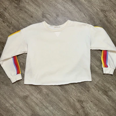 Marine Layer x LF Summit Sweatshirt XS Long Sleeve Crewneck Rainbow Cream - Image 1 of 4