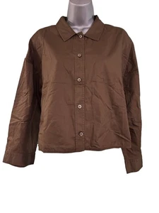 Neu mit Etikett Everlane Kragen Knopfleiste in Braun Größe Small - Bild 1 von 5