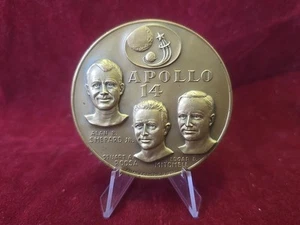 1971 APOLLO 14 COMMEMORATIVE BRONZE MEDAL BY MEDALLIC CO - Picture 1 of 2
