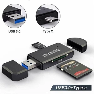 SD Card Reader For Android Phone Tablet PC Micro USB OTG to USB 2.0 Adapter - Picture 1 of 11