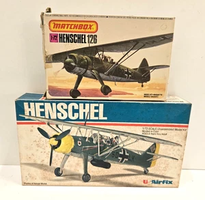 2X LOT 1/172 AIRFIX HENSCHEL + MATCHBOX HENSCHEL 126 NEW MODEL KITS - Picture 1 of 2