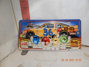 M&M's / Nascar sign/license plarte- K Schrader #36 car from 2000 - Picture 1 of 1