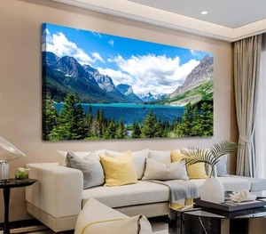 Landscape Canvas Wall Art for Living Room Wall Decor Glacier National Park Ca... - Picture 1 of 7