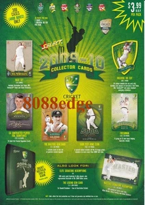 2009-10 SELECT CRICKET TRADING CARDS PROMOTIONAL FLYER PRODUCT SHEET PROMO - Picture 1 of 2