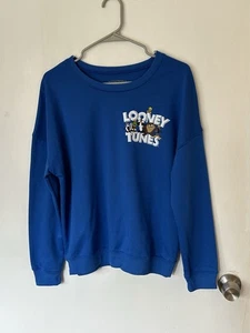 Felpa donna Warner Bros Looney Tunes vintage blu royal taglia media - Foto 1 di 7