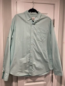 Gap Mens Size XL Aqua Blue Cotton Modern Oxford Collared Button Down Shirt - Picture 1 of 10