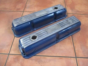 VINTAGE ANSEN BIG BLOCK FORD VALVE COVERS RACE CAR HOT RAT ROD GASSER CUSTOM - Picture 1 of 10