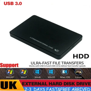 USB 3.0 SATA Hard Drive Enclosure HDD 2.5" inch External Case Caddy UK NEW - Picture 1 of 4
