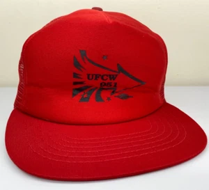 Vintage Pro Fit UFCW 951 Union Trucker Hat United Workers Garment America OSFA - Picture 1 of 15