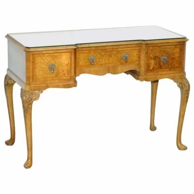 APARADOR CONSOLA BURR WALNUT ART DECO DENBY & SPINKS BREAKFRONT PARTE DE UNA SUITE Foto 1 de 4