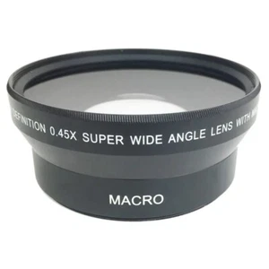 0.45x Wide Angle Lens with Macro for Canon Nikon Sony Fuji Camera lens 43-67mm - Picture 1 of 19
