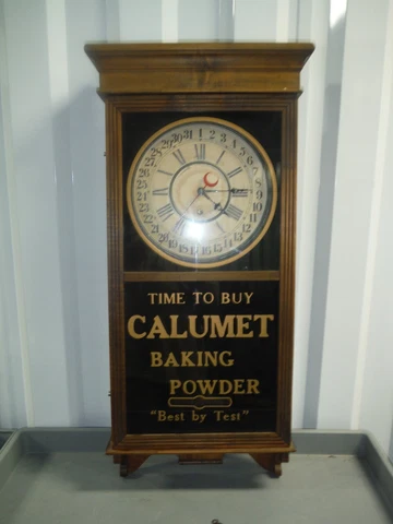 38" CALUMET BAKING POWDER SESSIONS ADVERTISING REGULATOR CALENDAR WALL CLOCK Cover