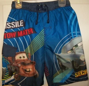 Disney Cars Secret Mission Blue Swim Suit Trunks Shorts Boys Size 6 / 7 NWT - Picture 1 of 2