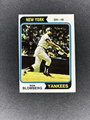 1974 Topps #117 Ron Blomberg New York Yankees #117 - Image 1 of 2