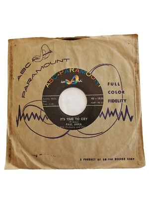 Paul Anka-It's Time To Cry/Something Has Changed Me VG+ Tested - Image 1 of 4