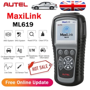 AUTEL ML619 OBD2 Diagnostic Reset Tool Car Code Reader Scanner ABS Airbag SRS UK - Picture 1 of 12