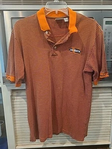 Vintage 80s SAM HOUSTON State Bearkats Polo Shirt Medium .red Oak.hrznt Stripe - Picture 1 of 7
