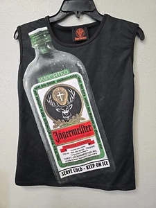 Jagermeister Cold Bottle Logo Tank Womens LG LARGE Polyester Spandex Blend - Picture 1 of 5