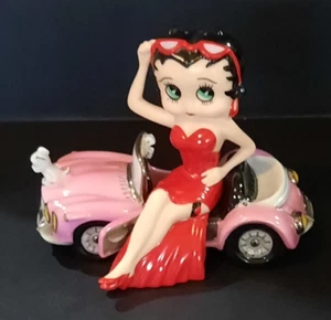 FRANKLIN MINT BETTY BOOP IN CAR BOPPED IN GLAMOUR SALT & PEPPER SHAKERS RARE - Picture 1 of 9