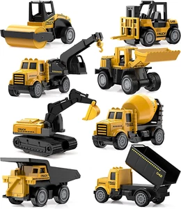 Alloy Construction Vehicles Set - Mini Truck Toys for Kids - Picture 1 of 7