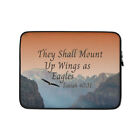 They Shall Mount Up Wings As Eagles Christian Bible Verse Laptop Sleeve
