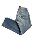 Vintage Levi’s 501 Jeans Distressed Wash Blue Denim Pants USA 80s 501xx 30x29