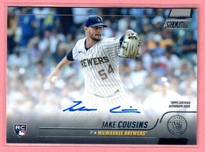 2022 Topps Stadium Club Jake Cousins Tarjeta de Novato Automático Autógrafo Cerveceros RC SP - Imagen 1 de 2