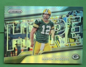 AARON RODGERS 2018 PRIZM FOOTBALL HYPE REFRACTOR SILVER GREEN BAY PACKERS - Picture 1 of 2