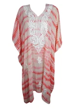 Bohemian Women Long Georgette Kaftan Kimono Beachwear Sleepwear One Size