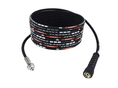 TECHKAR 10m Haute Pression Nettoyeur 11mm DN6 Tuyau 250 bar M22 pour KARCHER HD HDS