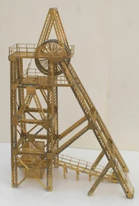 Kit de modelos a escala Lattice Pithead Gear pulgadas elevador de marco Pit PIT SIN PINTAR OO - Imagen 1 de 1