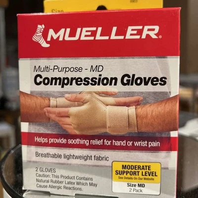 Guantes de Compresión y Soporte MLR Nivel de Soporte Moderado Beige Mediano Foto 1 de 2