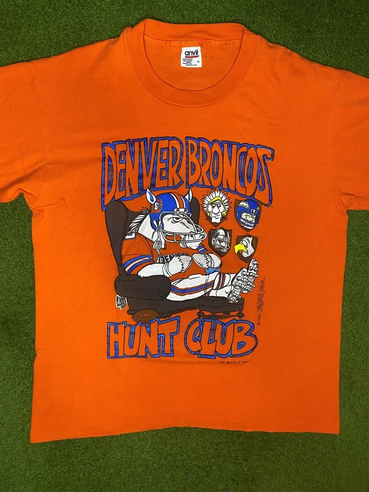 Remake Denver Broncos NFL Fútbol Estilo Retro Naranja Camiseta Básica HN2874 Foto 1 de 1
