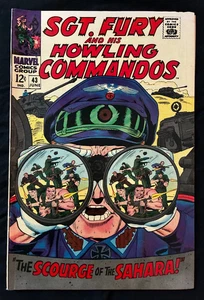 Sgt. Fury  #43 Desert Fox Erwin Rommel Bob Hope Glen Miller 1967  Very Fine - Picture 1 of 7