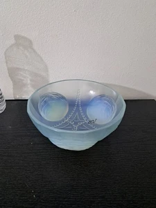Sabino Glass Art Deco French Bowl Oysters Pattern Opalescent 1930s Nice sized - Picture 1 of 6