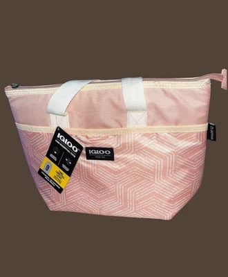 *novo* Bolsa Tote Cooler Igloo Rosa Claro Geométrica - Imagem 1 de 4