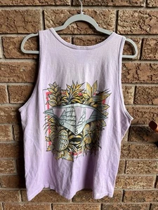 Vintage Hobie TShirt Surf Faded Purple Tank Top Single Stitch Size L USA 80s 90s - Picture 1 of 5
