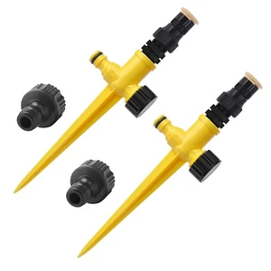 2* 360° Rotation Auto Irrigation Garden Lawn Sprinkler Patio Save Water NEW - Picture 1 of 17