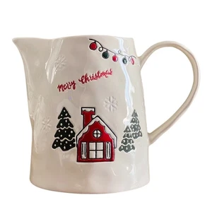 Potter’s Studio Merry Christmas Pitcher Holiday Decor - Picture 1 of 2