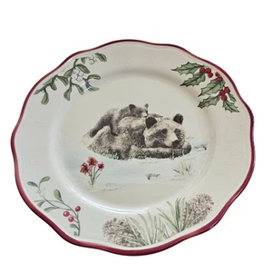 Plato de ensalada Better Homes Heritage Bears 8,5" gres animales bordes festoneados - Imagen 1 de 6