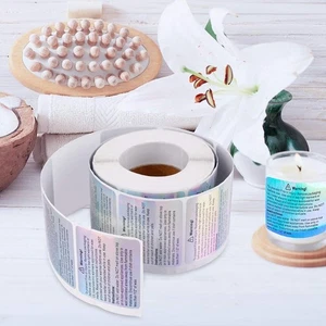 Container Waterproof Warning Labels Stickers Wax Melt Candle Making Supplies - Picture 1 of 12