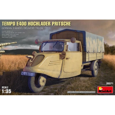 TEMPO E400 HOCLADER PRITSCHE GERMAN 3 KIT 1:35 Miniart Kit Mezzi Militari Modell - Immagine 1 di 4