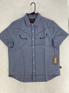 Howler Bros Shirt Mens Large Broncbuster Snapshirt Indigo Blue Western NEW 2025 - Imagen 1 de 13
