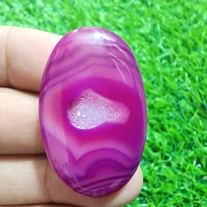 Superb Unique Window Druzy Agate Oval Shape 56 Carat Gemstone Jewelry For Making - Picture 1 of 6