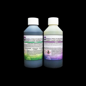 Black Fast Cast Polyurethane Liquid Plastic Casting Resin 500g Kit
