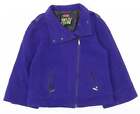 Butterfly Womens Purple Pea Coat Size 12 Zip