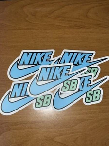 Nike SB Sticker Dark Blue with Green Matte x5 Sticker (FREE SHIP + NO TRACKING) - Picture 1 of 1
