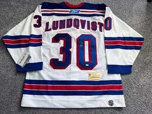 HENRIK LUNDQVIST New York Rangers ROOKIE SIGNED Autograph JERSEY Steiner COA 52 - Picture 1 of 5