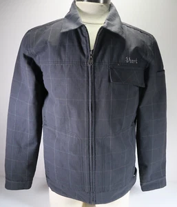Vurt Black Gray Plaid Full Zip Vintage Skater Jacket Junior Boy's 14-16 Men's XS - Picture 1 of 8